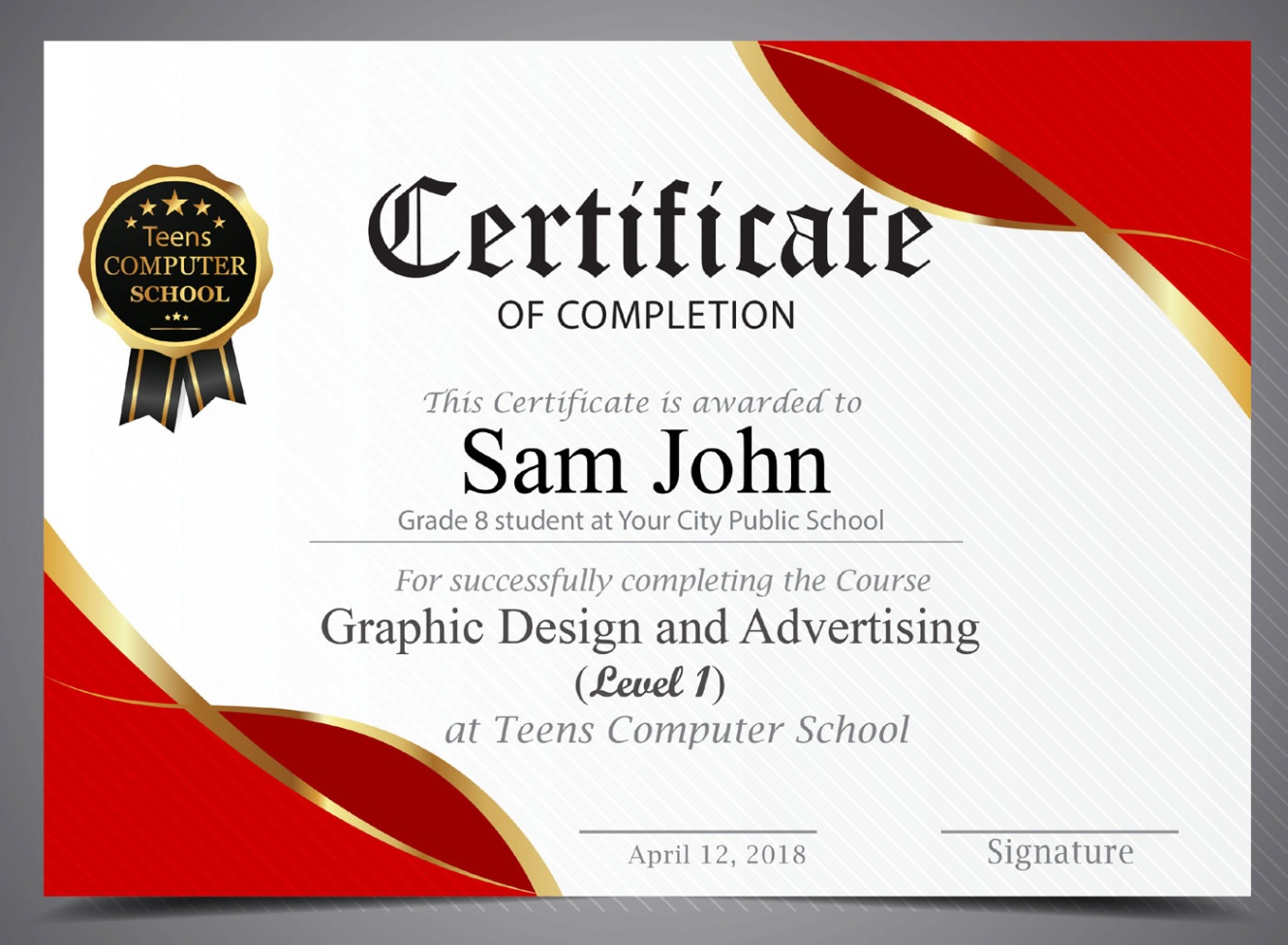 certificate in graphic design online Niche Utama Home Graphic Design Online and In-Class course for Teens  -  years old.